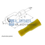 Faston Okrúhly dutinka Ø5mm izol. 4,0-6,0mm² Žltý