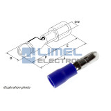 Faston Okrúhly kolík Ø4mm izol. 1,5-2,5mm² Modrý