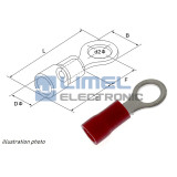 Faston Káblové OKO M5 izol. 0,5-1,5mm² Červený