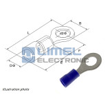 Faston Káblové OKO M6 izol. 1,5-2,5mm² Modrý