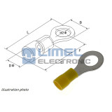 Faston Káblové OKO M8 izol. 4,0-6,0mm² Žltý